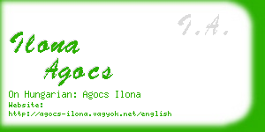 ilona agocs business card